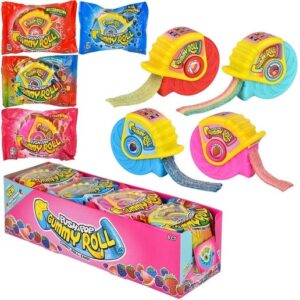 Topps Push Pop Gummy Roll Dispenser 1.4oz 8ct